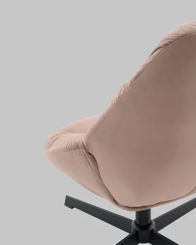 Кресло Оррелл мокка УТ000040107 Stool Group, капучино шоколад коричневый/велюр, ножки/металл/чёрный, размеры - *940****мм фото 6