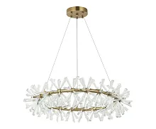 Люстра подвесная Альма 07672-60,36 Kink Light прозрачная на 20 ламп, основание латунь в стиле современный ветви