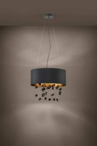 Светильник подвесной Escuela 39845 Eglo чёрный 3 лампы, основание чёрное в стиле хай-тек минимализм  фото 3