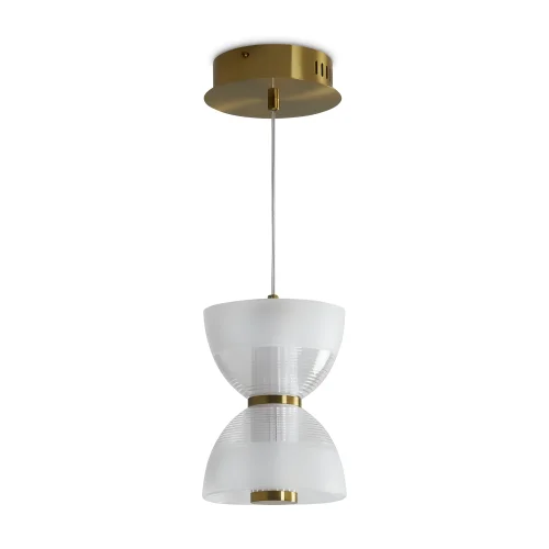 Светильник подвесной LED Koil FR6136PL-L6BT Freya белый 1 лампа, основание латунь в стиле современный арт-деко  фото 2