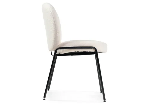 Стул на металлокаркасе Kalipso 1 white / black 15783 Woodville, белый/букле, ножки/металл/чёрный, размеры - ****560*600 фото 5