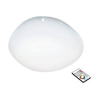Люстра потолочная LED с пультом Sileras 97578 Eglo белая на 1 лампа, основание белое в стиле модерн с пультом