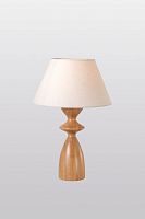 Настольная лампа Natura T190.1 Lucia Tucci белая 1 лампа, основание бежевое хром коричневое дерево металл в стиле современный 