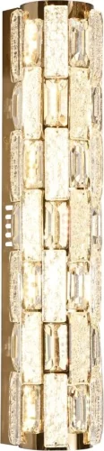 Бра LED Gabbana 4014/03/01W Stilfort прозрачный на 1 лампу, основание золотое в стиле современный с пультом