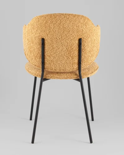 Стул Bellamy, букле охра УТ000040258 Stool Group, жёлтый/букле, ножки/металл/чёрный, размеры - *820**** фото 6