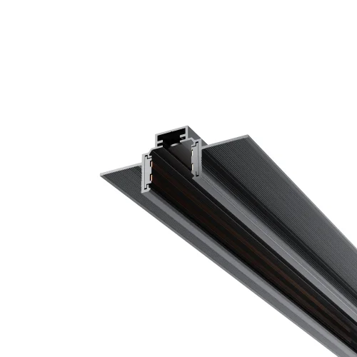 Шинопровод 2м низкопрофильный встраиваемый Magnetic track system Exility TRXM034-422B Maytoni чёрный в стиле хай-тек современный для светильников серии Magnetic track system Exility встраиваемый шинопровод exility тонкая магнитная