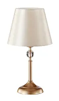 Настольная лампа FLAVIO LG1 GOLD Crystal Lux бежевая 1 лампа, основание золотое металл в стиле современный 