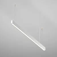 Светильник подвесной LED Basis P051PL-36W2.7-6K-W Maytoni белый на 1 лампу, основание белое в стиле хай-тек минимализм линейный