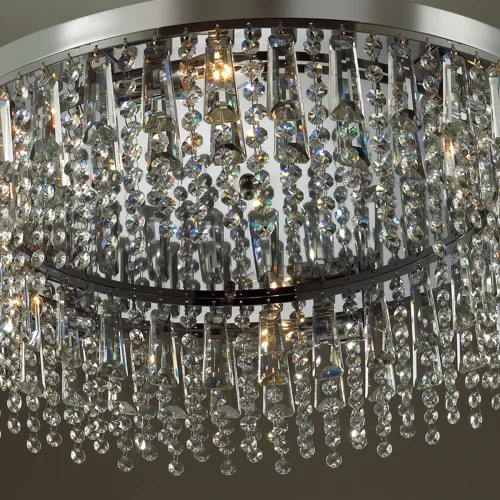 Люстра потолочная Sparkle 5273/6C Lumion прозрачная на 6 ламп, основание хром в стиле классический  фото 3