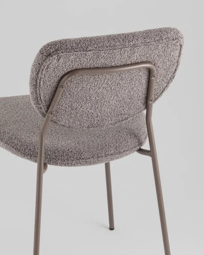 Стул обеденный Gigi, тёмно-серый букле, серые ножки УТ000039039 Stool Group, серый/букле, ножки/металл/, размеры - ***** фото 7