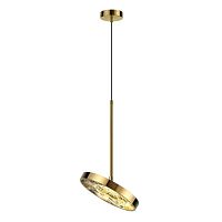 Светильник подвесной LED Bergi 5079/15L Odeon Light разноцветный бежевый серый 1 лампа, основание золотое в стиле модерн 
