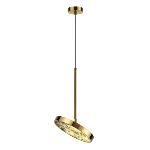 Светильник подвесной LED Bergi 5079/15L Odeon Light серый бежевый разноцветный на 1 лампу, основание золотое в стиле современный 