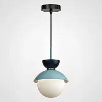 Светильник подвесной POMPON Черный - Голубой 179672-26 ImperiumLoft белый 1 лампа, основание голубое в стиле скандинавский лофт 