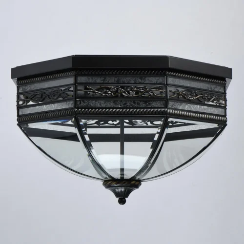 Светильник потолочный Корсо 801010806 Chiaro прозрачный 6 ламп, основание чёрное в стиле кантри  фото 3
