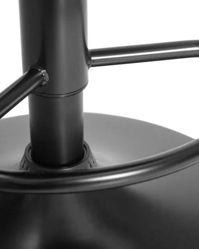 Стул барный 6023_BlackBase-LMZ JACK BLACK, цвет сиденья черный (ABD 002), цвет каркаса сиденья коричневое дерево, цвет основания черный Dobrin, чёрный/экокожа, ножки/металл/чёрный, размеры - 960*1180***520*550 фото 11