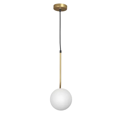 Светильник подвесной V4958-8/1S Vitaluce белый 1 лампа, основание золотое в стиле арт-деко шар фото 4