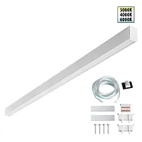 Светильник линейный светодиодный модульный с переключателем цветовой темперетуры Fatto 359604 Novotech белый на 1 лампу, основание белое в стиле хай-тек современный Светильник линейный светодиодный модульный с переключателем цветовой темперетуры Fatto 359604 Novotech белый на 1 лампу, основание белое в стиле хай-тек современный