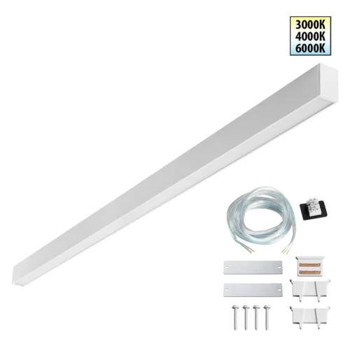 Светильник линейный светодиодный модульный с переключателем цветовой темперетуры Fatto 359604 Novotech белый на 1 лампу, основание белое в стиле хай-тек современный 