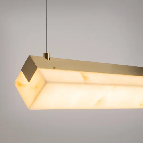 Светильник подвесной LED Petra MOD250PL-L36BS3K Maytoni белый на 1 лампу, основание латунь в стиле современный фото 3