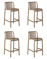 Стул полубарный набор 4 шт. SET-4 777-1PP-LMZL CHLOE, цвет бежевый Dobrin, /полимер, ножки/пластик/бежевый, размеры - *910***440*510