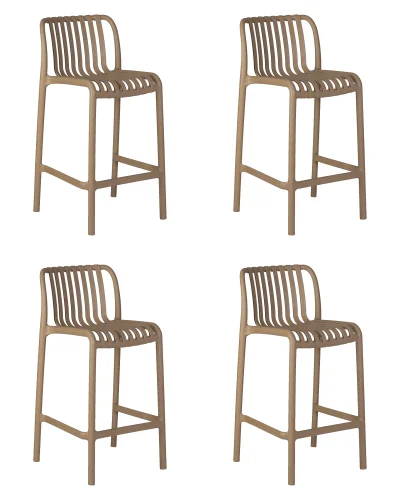 Стул полубарный набор 4 шт. SET-4 777-1PP-LMZL CHLOE, цвет бежевый Dobrin, /полимер, ножки/пластик/бежевый, размеры - *910***440*510 Стул полубарный набор 4 шт. SET-4 777-1PP-LMZL CHLOE, цвет бежевый Dobrin, /полимер, ножки/пластик/бежевый, размеры - *910***440*510