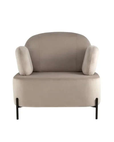 Кресло Кэнди велюр светло-серый УТ000035879 Stool Group, серый/велюр, ножки/металл/чёрный, размеры - ****860*790мм фото 7