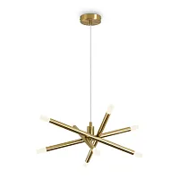 Светильник подвесной LED Wands FR6130PL-L24B Freya белый на 1 лампу, основание латунь в стиле современный 