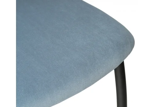 Стул Tod light blue / black 11870 Woodville, голубой/велюр, ножки/металл/чёрный, размеры - ****430*560 фото 8