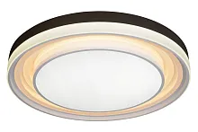 Люстра потолочная LED с пультом Summery B6317-192W/800 WH iLedex белая на 1 лампа, основание чёрное в стиле современный хай-тек с пультом кольца