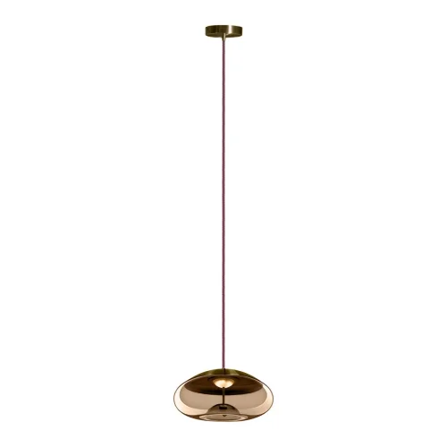 Светильник подвесной LED Knot 8135-D mini LOFT IT янтарный коричневый 1 лампа, основание латунь в стиле современный  фото 2