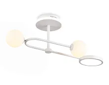 Светильник потолочный LED с пультом FL66221 Ambrella light белый 1 лампа, основание белое в стиле современный хай-тек с пультом