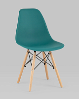 Стул EAMES, темно-бирюзовый 4шт. (набор) УТ000037611 Stool Group, /, ножки/массив бука/бежевый, размеры - *815***460*530