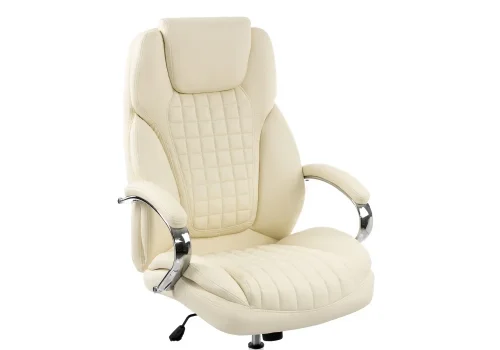 Компьютерное кресло Herd cream 1866 Woodville, бежевый/искусственная кожа, ножки/металл/хром, размеры - *1430***690*770 фото 6