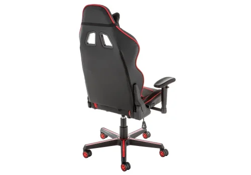Кресло игровое Racer черное / красное 11380 Woodville, красный/искусственная кожа, ножки/пластик/чёрный, размеры - *1280***700*570 фото 4