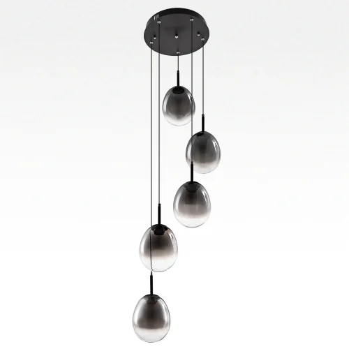 Светильник подвесной LED Signature CL247023 Citilux чёрный дымчатый на 1 лампу, основание чёрное в стиле современный каскад фото 3
