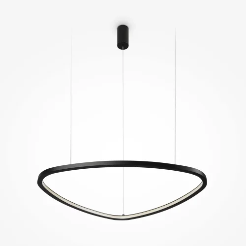 Светильник подвесной LED Glint MOD072PL-L28B3K Maytoni чёрный на 1 лампу, основание чёрное в стиле хай-тек минимализм кольца фото 2