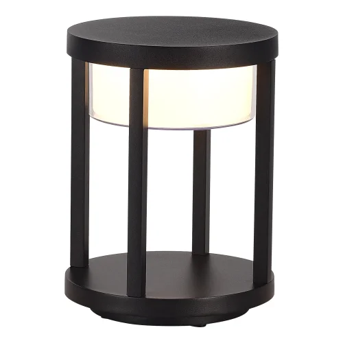 Парковый светильник LED Pokko SL9536.405.32 ST-Luce уличный IP65 чёрный на 1 лампу, плафон белый в стиле современный LED