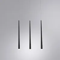 Светильник подвесной LED Frankie A2191SP-18BK Arte Lamp чёрный 1 лампа, основание чёрное в стиле хай-тек минимализм модерн трубочки каскад