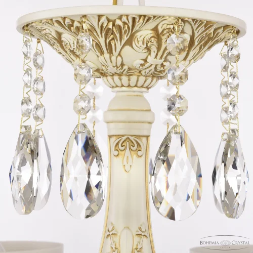 Люстра подвесная AL79101/8/250 A WMG P1 U Pair Bohemia Ivele Crystal белая на 8 ламп, основание золотое патина белое в стиле классический sp фото 7