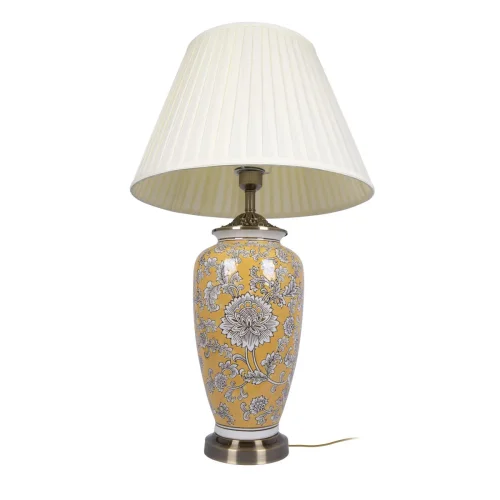 Настольная лампа Millefleurs 10266T/L LOFT IT бежевая 1 лампа, основание жёлтое керамика в стиле классический современный  фото 3