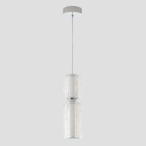 Светильник подвесной ЛЕД ANTIQUE SP23W LED CHROME Crystal Lux белый на 1 лампу, основание хром в стиле классический трубочки фото 4