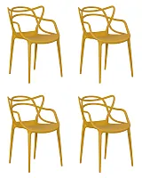 Набор 4 шт Стул обеденный DOBRIN MASTERS (горчичный (Y-03)) цвет горчичный (Y-03) Dobrin, /, ножки/пластик/, размеры - *810****