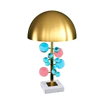 Настольная лампа Joy 10105 Loft it золотая 2 лампы, основание золотое разноцветное камень стекло в стиле современный арт-деко 