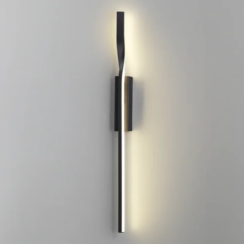Бра LED Remo 5603/9WL Lumion чёрный на 1 лампа, основание чёрное в стиле минимализм  фото 2