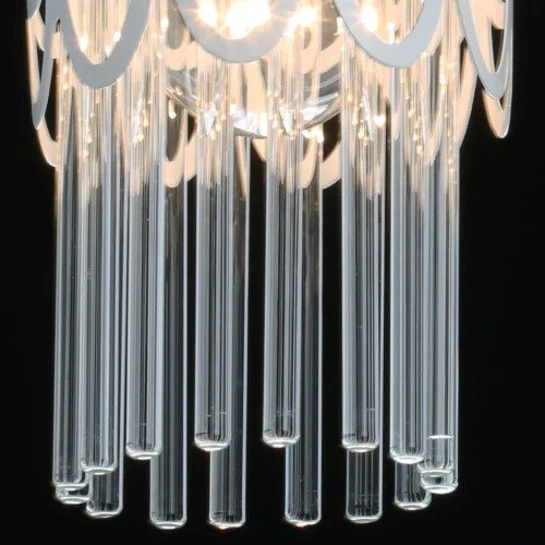 Светильник подвесной Соло 112010801 DeMarkt прозрачный 1 лампа, основание белое в стиле современный  фото 5