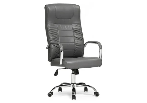 Компьютерное кресло Longer light gray 15263 Woodville, серый/искусственная кожа, ножки/металл/хром, размеры - *1280***600*660