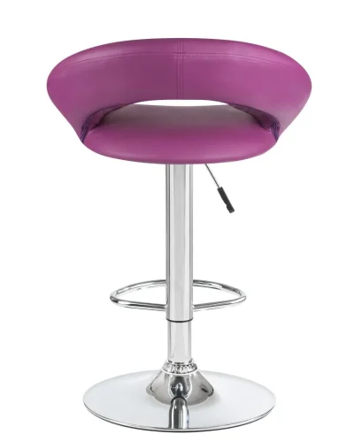 Стул барный 5001-LM MIRA,  цвет сиденья фиолетовый, цвет основания хром Dobrin, фиолетовый/экокожа, ножки/металл/хром, размеры - 790*1020***535*470 фото 5