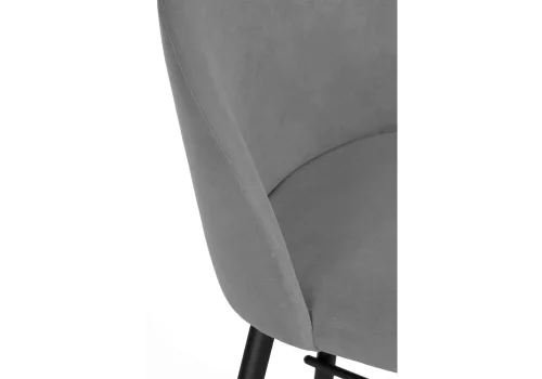 Барный стул Сондре темно-серый / черный 464890 Woodville, серый/велюр, ножки/металл/чёрный, размеры - ****500*600 фото 6