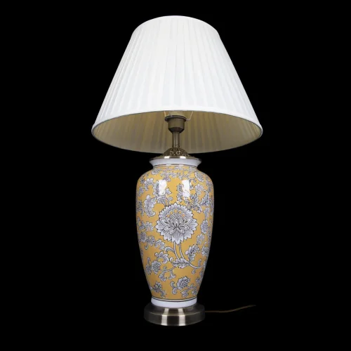 Настольная лампа Millefleurs 10266T/L LOFT IT бежевая 1 лампа, основание жёлтое керамика в стиле классический современный  фото 4
