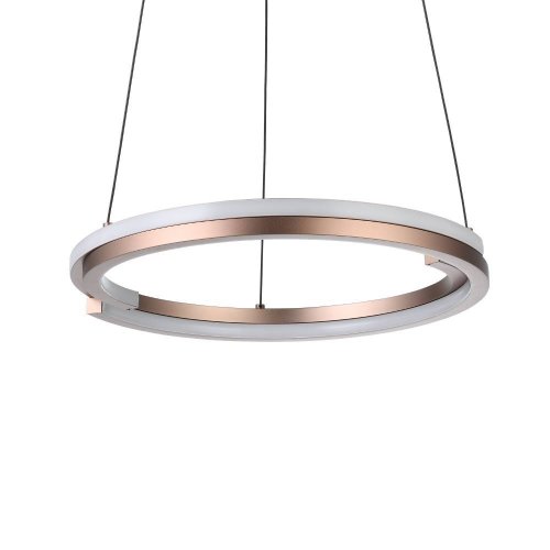 Светильник подвесной LED Mezzomonte 901826 Eglo бронзовый на 1 лампу, основание чёрное в стиле современный хай-тек кольца фото 4